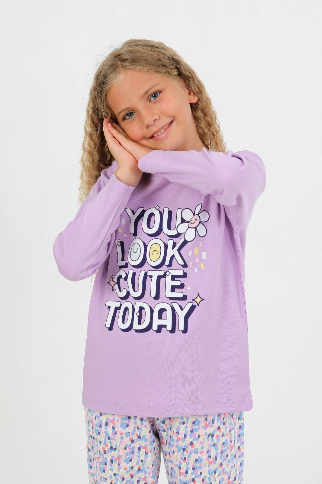 Kız Çocuk Lila Look Cute Pamuk