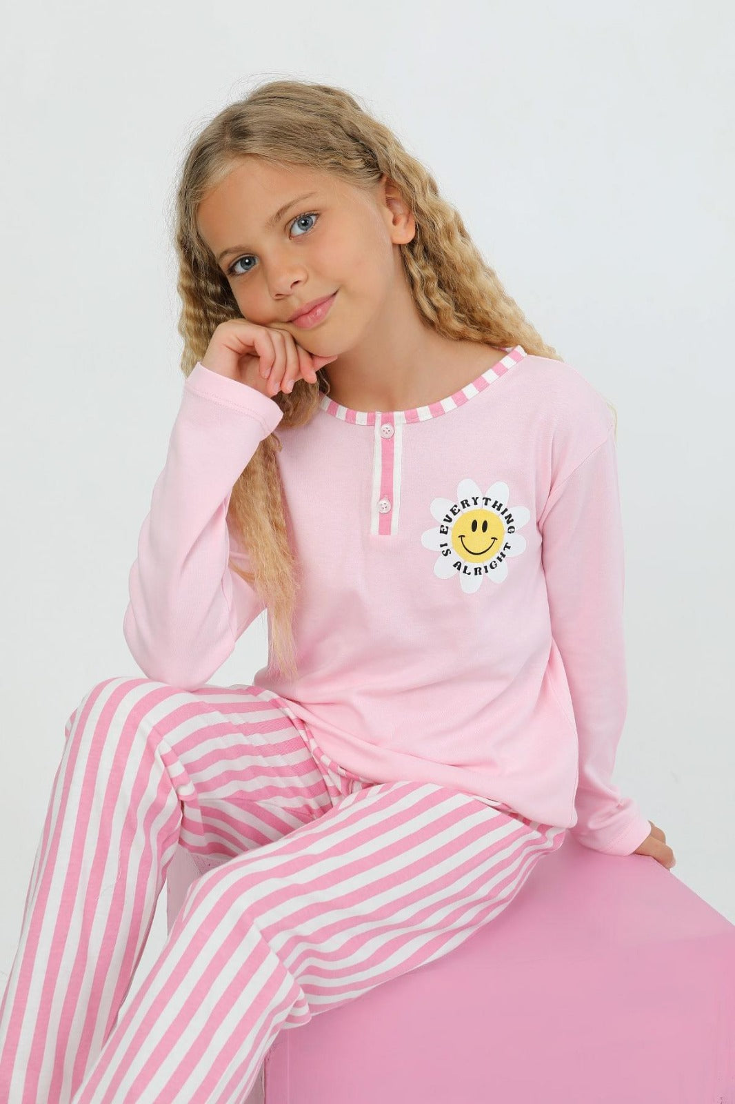 Kız Çocuk Pembe Alright Pamuk