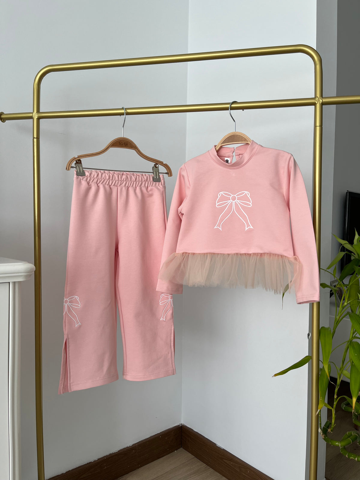 Pembe Tüllü Kiz çocuk Takım