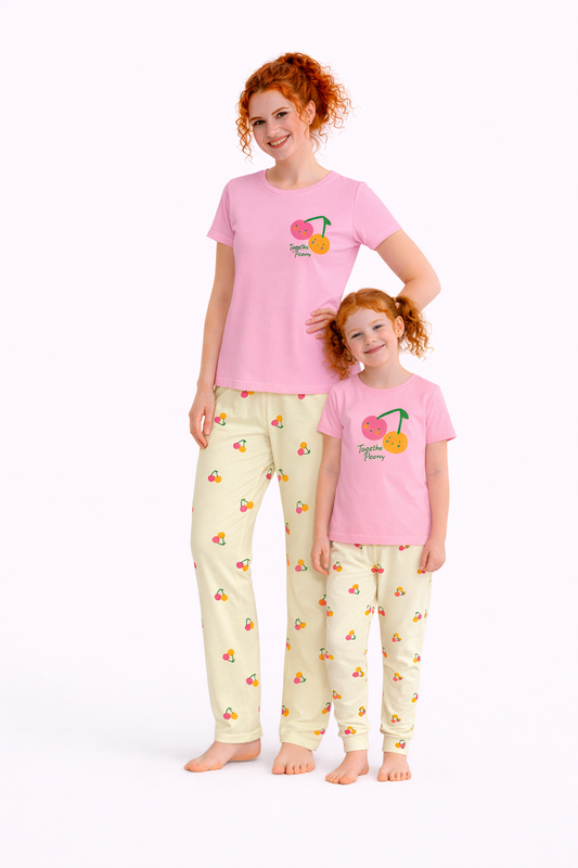 Kiraz Anne Kız Penye Pijama