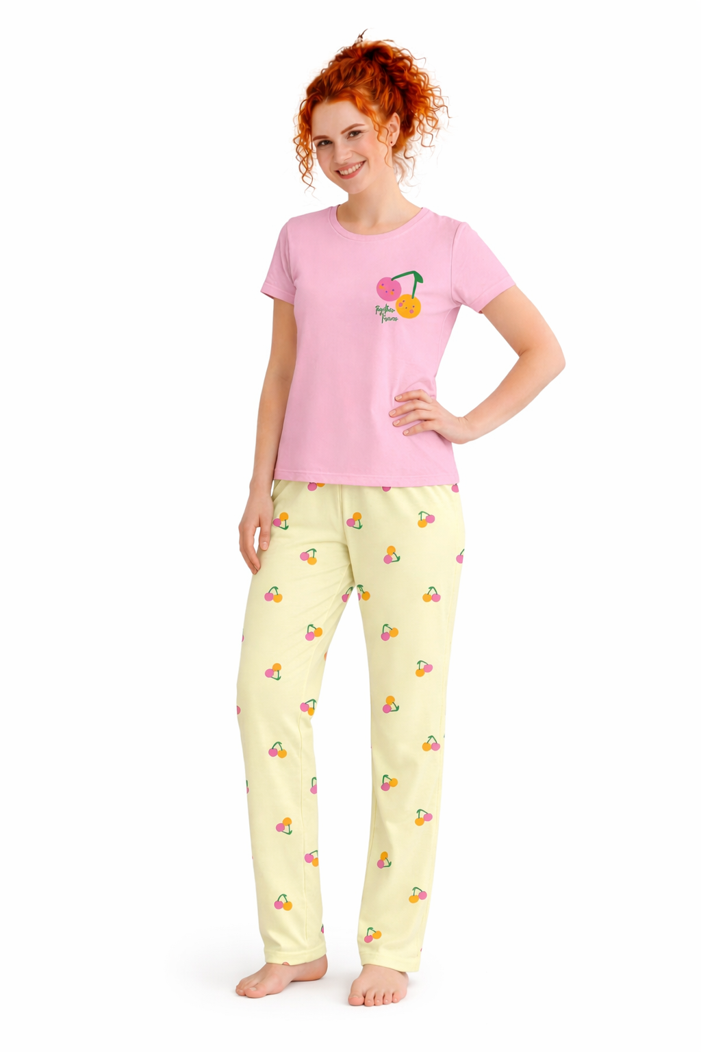 Kiraz Anne Kız Penye Pijama