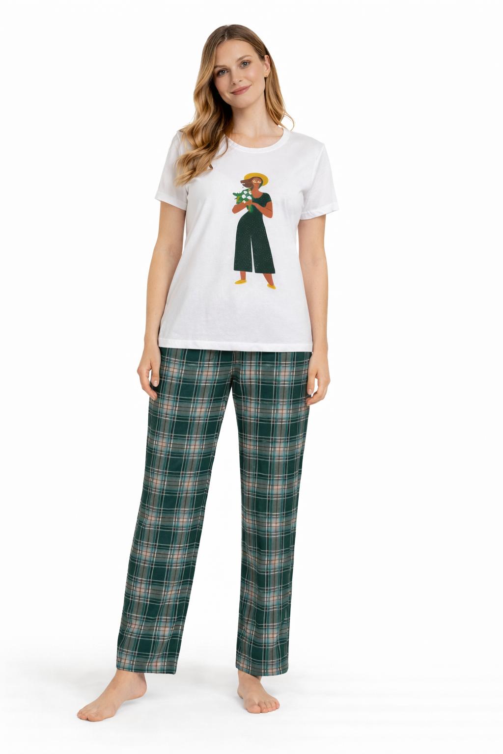 Ekose Şıklık Anne & Kız Pijama