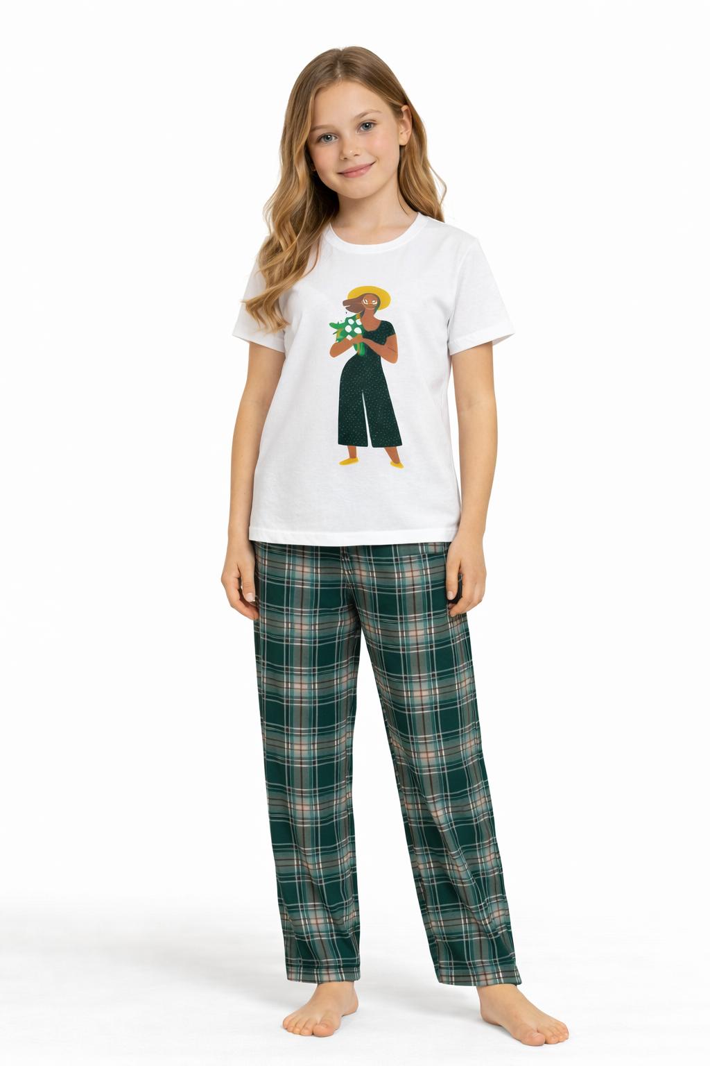 Ekose Şıklık Anne & Kız Pijama