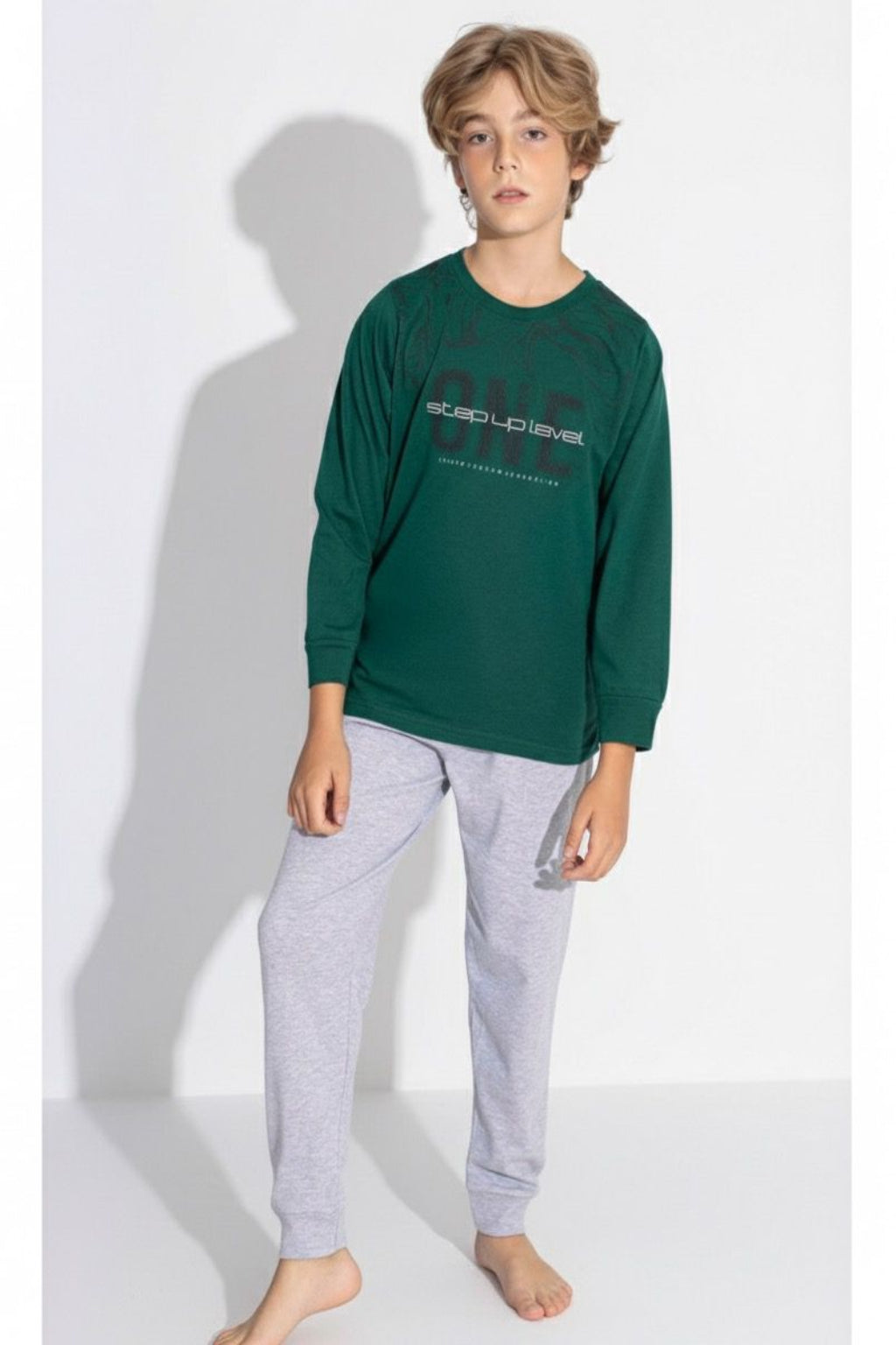 Erkek Çocuk One Yeşil Pijama